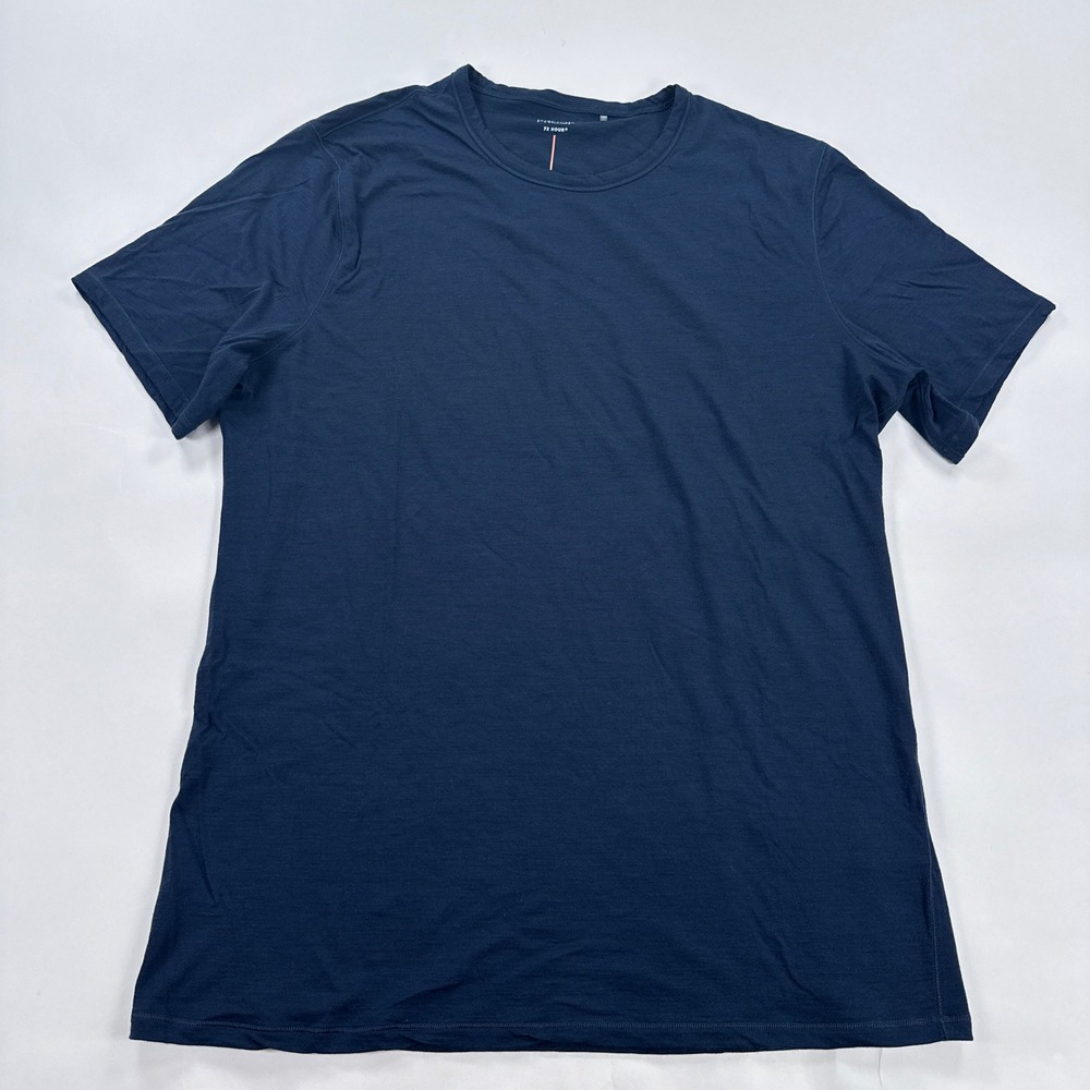 Proof 72 Hour Merino Wool T Shirt Mens XL Navy Blue Performance Fit Huckberry